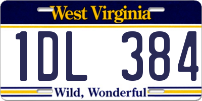 WV license plate 1DL384