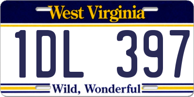 WV license plate 1DL397