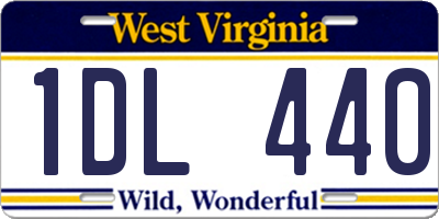 WV license plate 1DL440