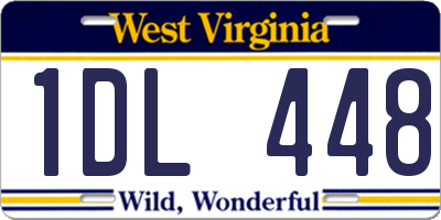 WV license plate 1DL448