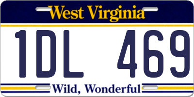 WV license plate 1DL469