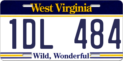 WV license plate 1DL484