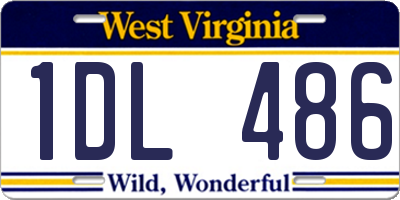 WV license plate 1DL486