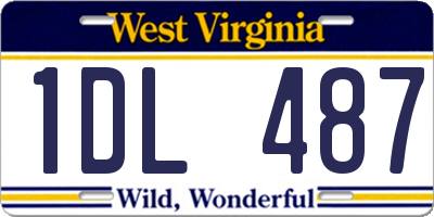 WV license plate 1DL487