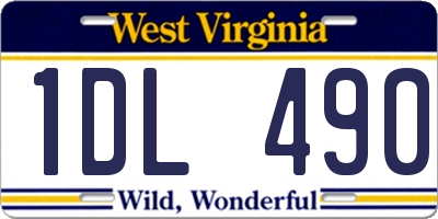 WV license plate 1DL490