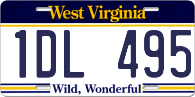 WV license plate 1DL495