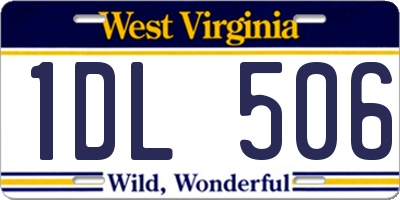 WV license plate 1DL506