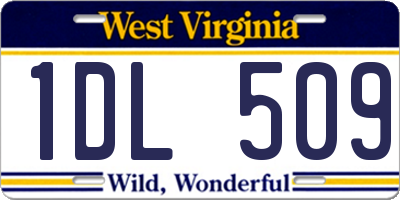 WV license plate 1DL509