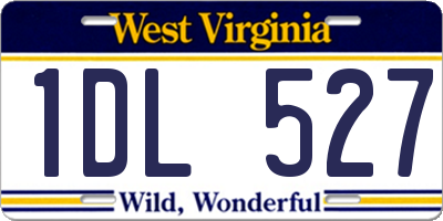 WV license plate 1DL527