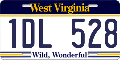 WV license plate 1DL528