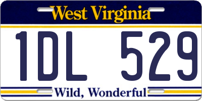 WV license plate 1DL529