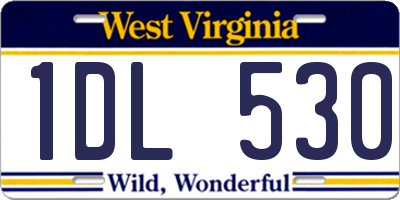WV license plate 1DL530