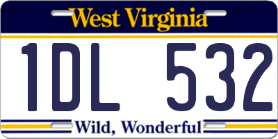 WV license plate 1DL532