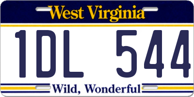 WV license plate 1DL544