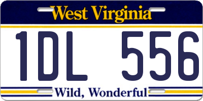 WV license plate 1DL556