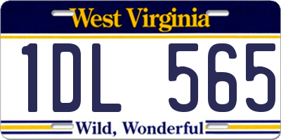 WV license plate 1DL565
