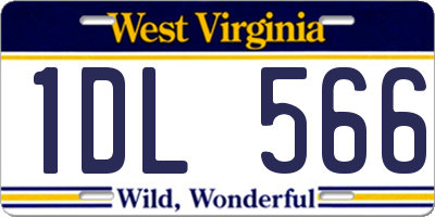 WV license plate 1DL566