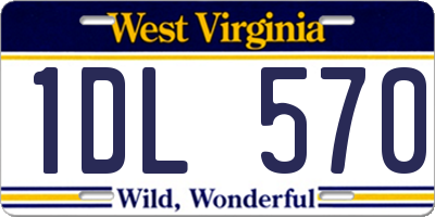 WV license plate 1DL570
