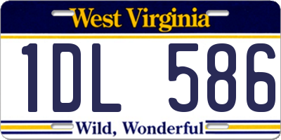 WV license plate 1DL586