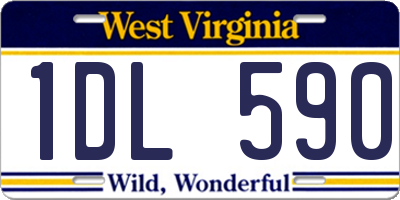 WV license plate 1DL590