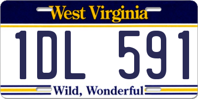WV license plate 1DL591
