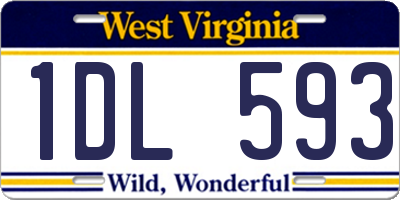 WV license plate 1DL593
