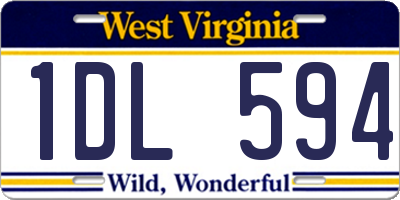 WV license plate 1DL594