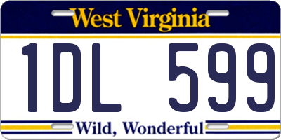 WV license plate 1DL599