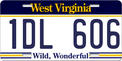 WV license plate 1DL606