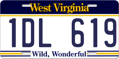 WV license plate 1DL619