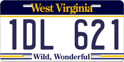 WV license plate 1DL621