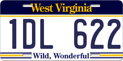 WV license plate 1DL622