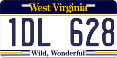 WV license plate 1DL628