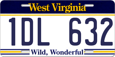 WV license plate 1DL632