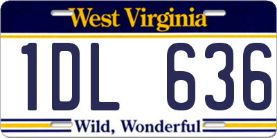 WV license plate 1DL636