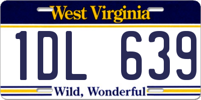 WV license plate 1DL639