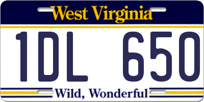 WV license plate 1DL650