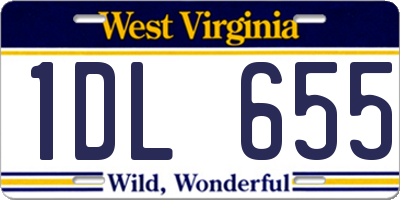 WV license plate 1DL655