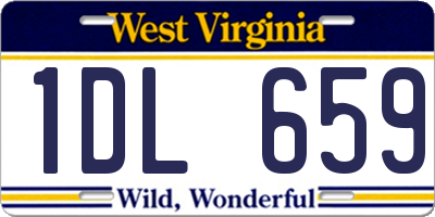WV license plate 1DL659