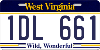 WV license plate 1DL661
