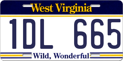 WV license plate 1DL665