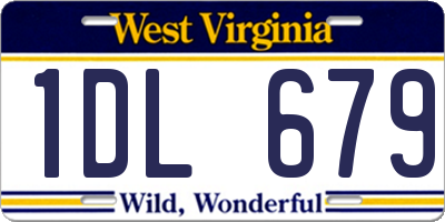 WV license plate 1DL679