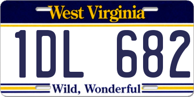 WV license plate 1DL682