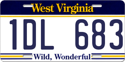 WV license plate 1DL683