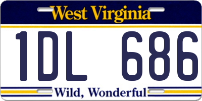 WV license plate 1DL686