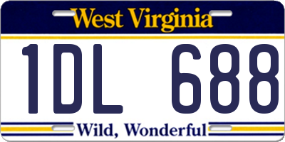 WV license plate 1DL688