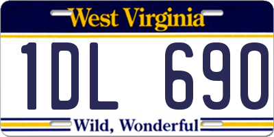 WV license plate 1DL690
