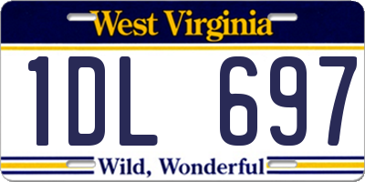 WV license plate 1DL697