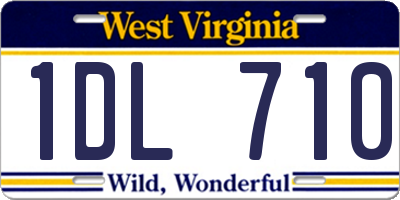 WV license plate 1DL710