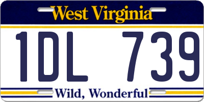 WV license plate 1DL739